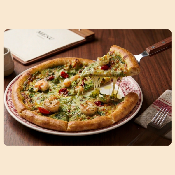 Local Shrimp Pesto Pizza – Pizza Tôm Sốt Pesto bản địa